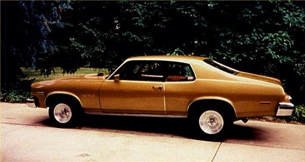 #TBT I can't find an actual picture of it, but this is close. My first car, 1974 Pontiac Ventura aka the 'Goldmobile'