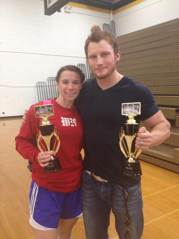Thought I'd share my wifey's first powerlifting meet 1st junior class/2nd open.total 511.9 pounds! So proud!