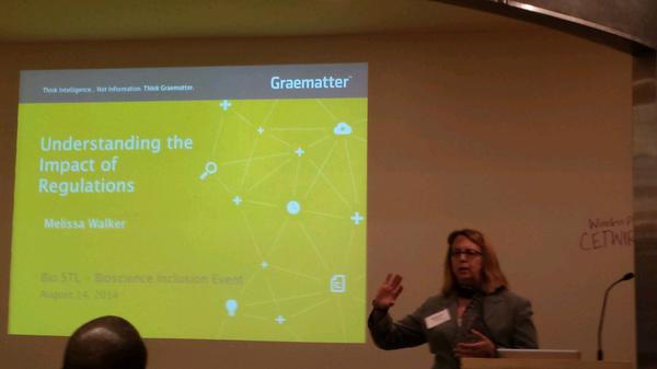 GraematterInc's tweet image. Melissa is a guest speaker at the #biostl.  Great start up series check them out.