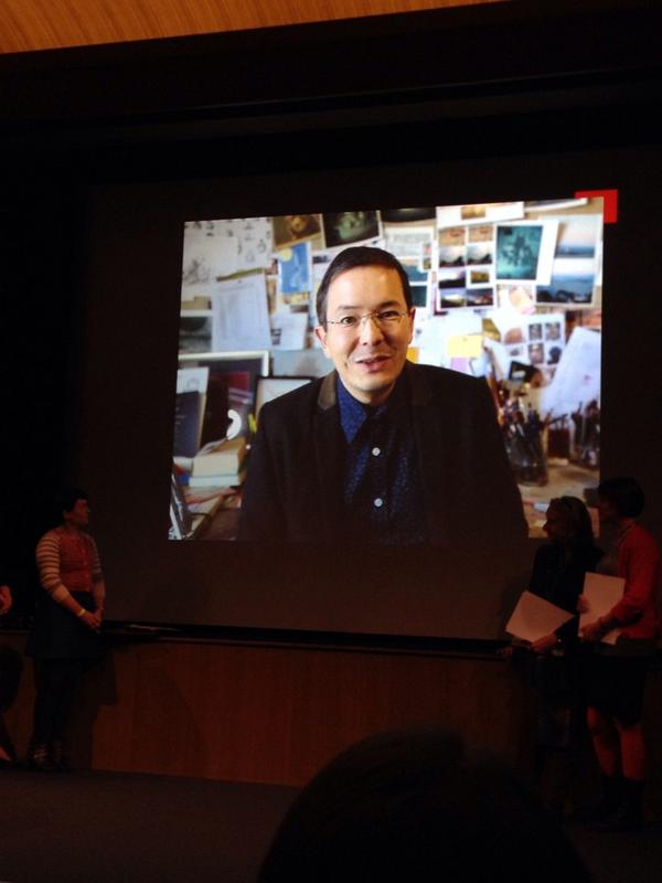 ALIANational's tweet photo. Shaun Tan accepting via video. Congrats! #cbca Picture Book of the Year. Thanked librarians. So passing it on. http://t.co/lCVgyRxLPJ
