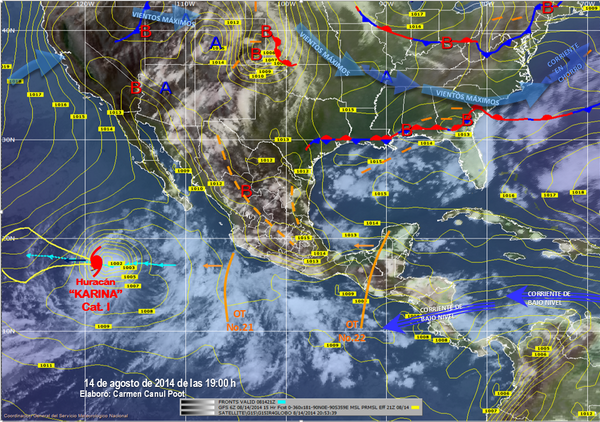 conagua_clima's tweet photo. C: Análisis de Fenómenos Meteorológicos Significativos de las 19h http://t.co/3QVPyB41g1