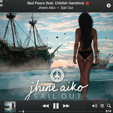 Listening to &ldquo;Bed Peace (feat. Childish Gambino)&rdquo; by Jhene Aiko ♫ http://t.co/1HHCnaxxRO<a href="/tag/create"class="tags"><span>#create</span></a>
