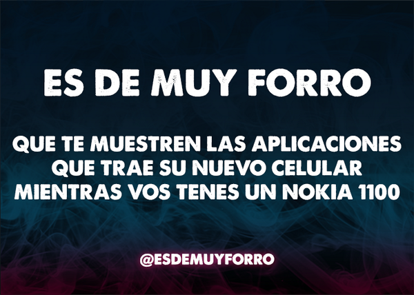 EsdemuyForro's tweet image. A mi me dura 1 mes la bateria :)
#EsDeMuyForro