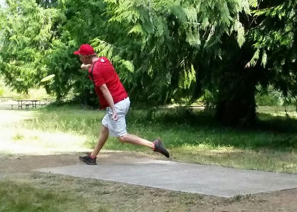 Witnessed #SimonLizotte cover 1100+ feet in 2 throws at the #DiscGolf World Championships. @DiscmaniaDiscs  @PDGA