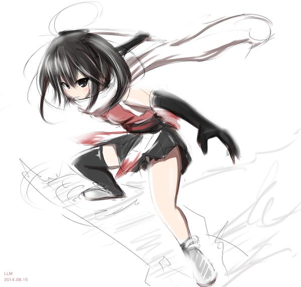 描画時間24分.熱でヘロヘロな上に明日から東京出張なので一足先に描画(←これやっていいのか?) #艦これ版深夜の真剣お絵描き60分一本勝負 