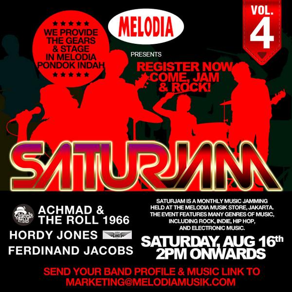 #SATURJAM Vol. 4 SATURDAY, AUG 16th START 2pm ONWARDS with <a href="/Achmad_Roll1966/">Achmad&TheRoll1966</a>, <a href="/hordy_jones/">HORDY JONES</a>, @ferjacobly