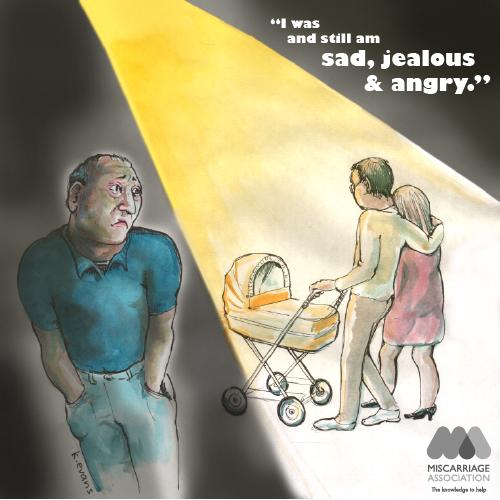MiscarriageUK's tweet photo. Sad. Jealous. Angry. Just some of the emotions felt after pregnancy loss. #PartnersToo http://t.co/LUvilfecmO