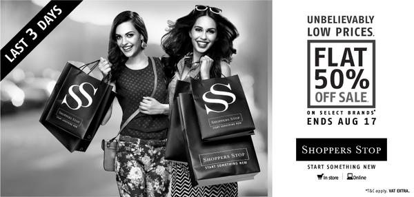 shoppersstop's tweet photo. The sale ends in 3 days. Rush to your nearest store or visit http://t.co/MVRbdmTONm! http://t.co/L4e64EIQAW