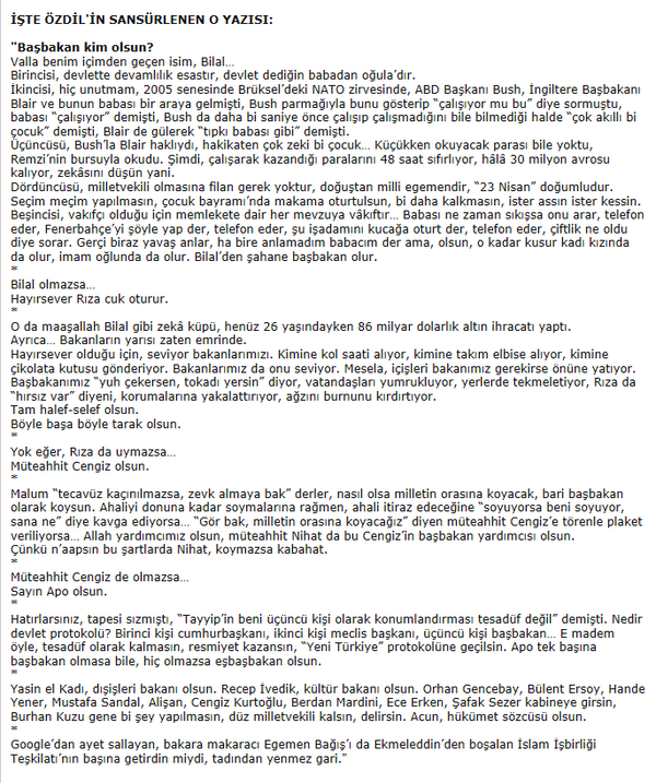 Orhan_ilter's tweet photo. Y. ÖZDİL'in Sansürlenen Yazısı!
@SungurEfe_CT @SSSBBL777 @_CaN1881_ @TCmuzminmuhalif @Doktor_Alman @SEALDENIZ @UlusTT http://t.co/s47wCoXzGj
