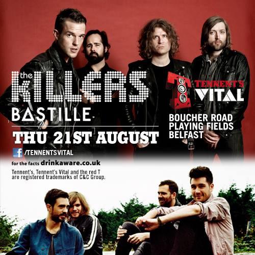 WIN! We've got 1 pair of tickets to see <a href="/thekillers/">The Killers</a> &amp; <a href="/bastilledan/">Dan Smith</a> at @tennentsvital on Thurs 21 August. RT to WIN!