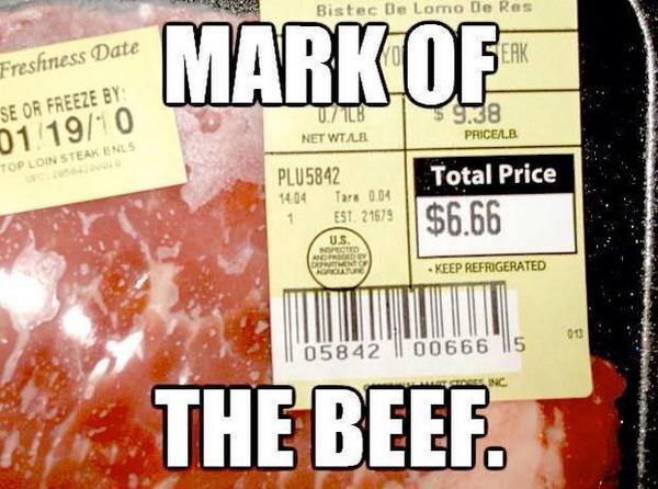 b_s_harrison's tweet photo. @TeamRockBelong the number of the beast #numberofthebeef http://t.co/S2BzncOew9