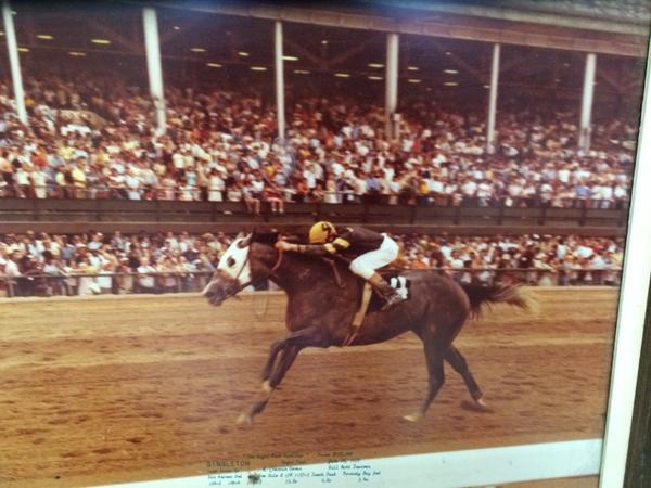 Bill Mott stakes winner in 1979 @ Hazel Park. Look at all the people. Where have they gone. #getthepeopleback