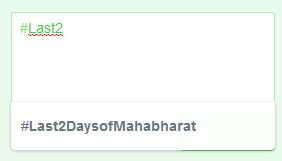 MAHABHARATA_SP's tweet photo. #Last2DaysofMahabharat was a Successful Trend!
Thanks to each & Everyone!
Hope to grab more Success in other trends! http://t.co/aZ15AoBVy1