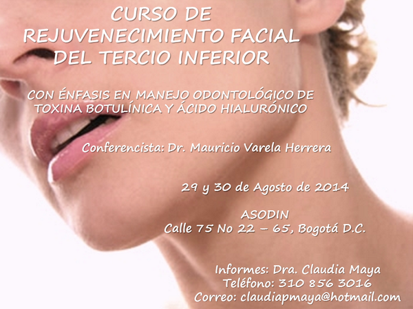 Asodin's tweet photo. #Curso de #RejuvenecimientoFacial del #TercioInferior - Bogotá, Colombia @guiadent http://t.co/XHHqrzNEIv http://t.co/zn1y3AxFLK