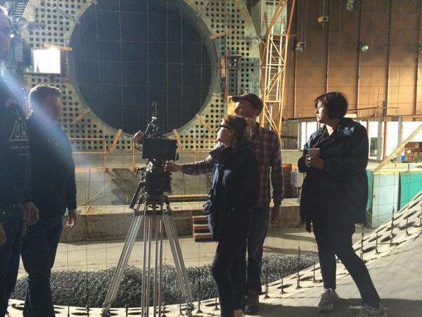 Jane &amp; Louise Wilson filming new work, to be shown at <a href="/I_W_M/">Imperial War Museums</a> this Sept! #behindthescenes #artistsfilm #filmmaking