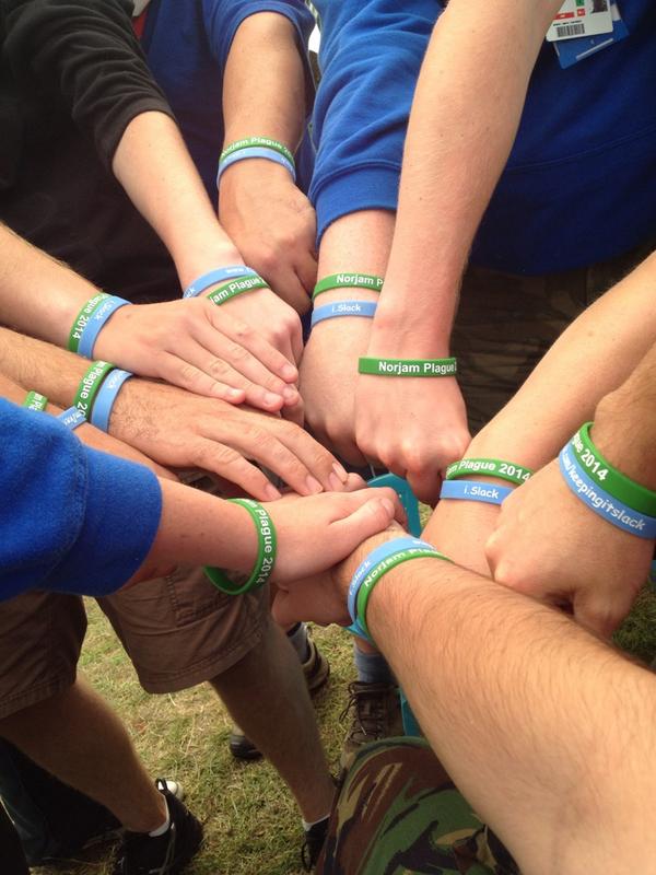 KeepingItSlack's tweet photo. We have breaking news! The i.Slack team has caught the @NORJAM2014 plague!! http://t.co/HmJ0fssnaY