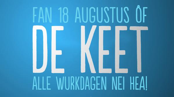 De kommende twa wiken alle wurkdagen: De Keet! Sjoch moarn om 18.15 oere nei: De Making of De Keet #simmer14