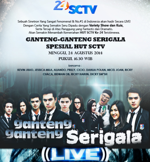 SCTV's tweet photo. Sebuah Sinetron FENOMENAL @ASPGGS akan hadir Secara LIVE di #HUTSCTV24 Teristimewa, 24 Agustus 2014, pukul 16.30 WIB http://t.co/QOqUxV87MM