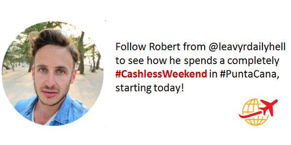 MastercardNews's tweet photo. Travel #cashless? Follow @leavyrdailyhell to see how he spends a completely #CashlessWeekend in Punta Cana http://t.co/qElpz9xtmz