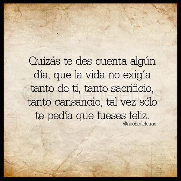Quizás te des cuenta algún día... #FelizViernes para todos.