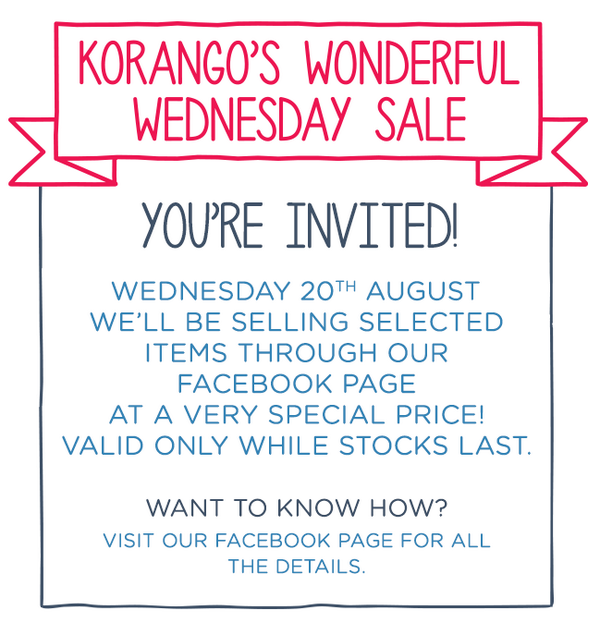 KorangoSA's tweet photo. Don't miss our Wonderful Wednesday Sale! Check out our Facebook page for all the details https://t.co/nuxAU7l3uS http://t.co/gonh9rL9nS