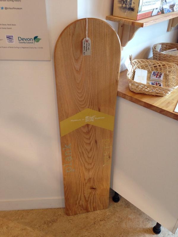 NaomiGold3's tweet photo. Belly boards for sale @britsurfmuseum like the ones our grandma used @SarahTGold ! Beautiful wood craft too! http://t.co/SBoODwVbk9