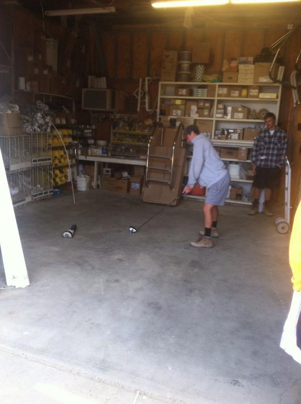 Reidstur's tweet photo. @asturos17 warming up for 3R pools golf outing #3Rforlife http://t.co/wzgjNcqxbT
