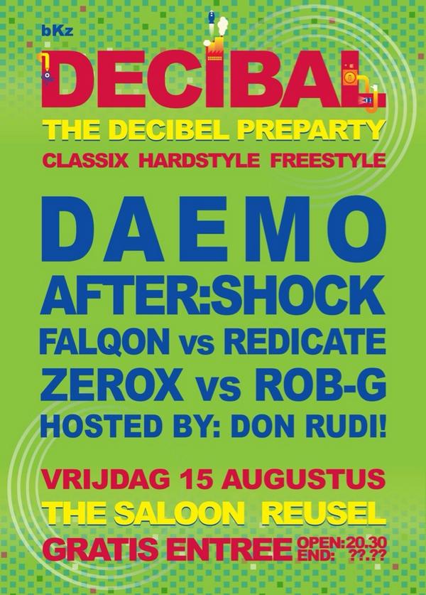 Tonight #decibal Settime: 00:30-01:30! #saloon #reusel #hardstyle