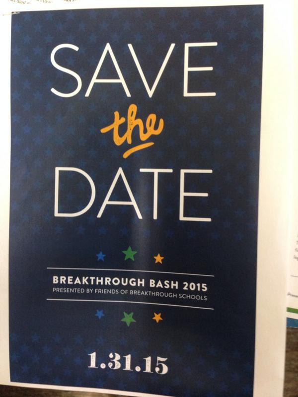 JohnZitzner's tweet photo. Save the date for #breakthroughbash January 31 2015. http://t.co/ltMdcyvPNG