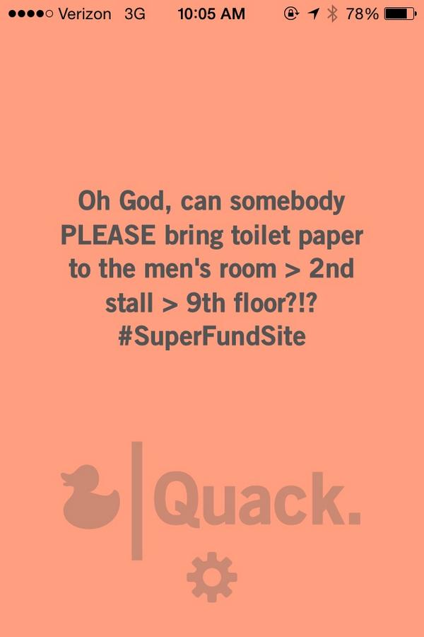 getquacks's tweet photo. Prime use case #QuackShot http://t.co/JD2vhNPHXt