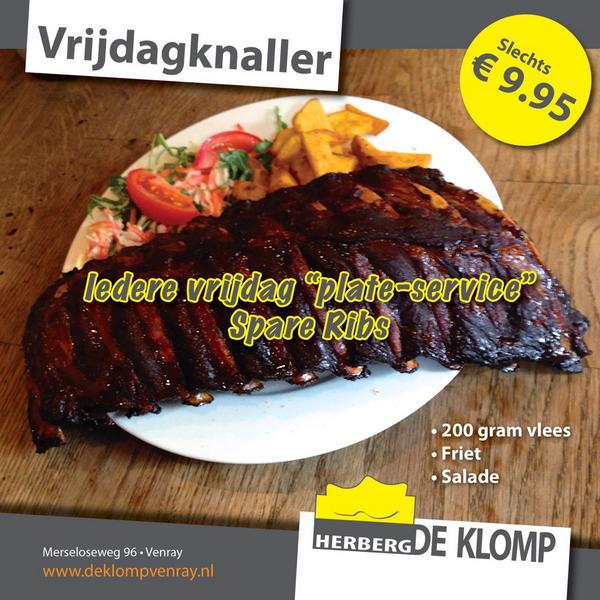 En deze spareribs zijn héérlijk “<a href="/BjornvandeKlomp/">Bjorn van de Klomp</a>: Het is weer vrijdag <a href="/DeKlompVenray/">Herberg de Klomp</a> <a href="/eetnu/">Eet.nu</a> <a href="/VenrayNL/">Venray Citytweet</a> <a href="/VenrayBoeit/">Venray Boeit</a> ”