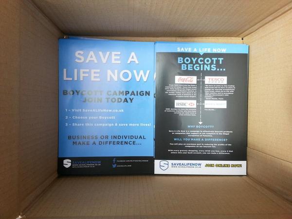 SaveALife_NOW's tweet photo. #Rochdale, UK volunteers start public awareness through leafleting &amp; local radio shows!

#SaveALifeNow #FreePalestine http://t.co/AnZsfoPyL2