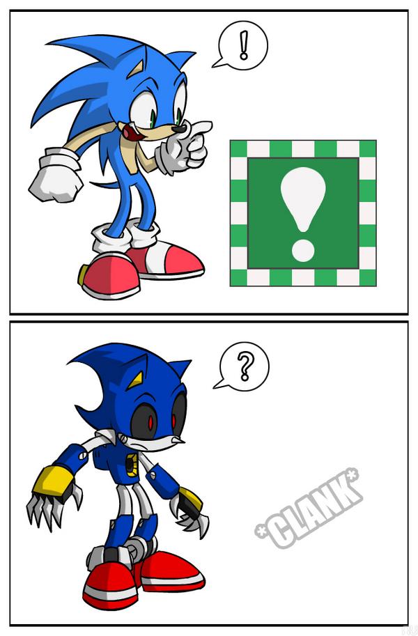 LinkBros6's tweet photo. Sonic tomo el metal de Mario =D http://t.co/tEIc9cBaEP