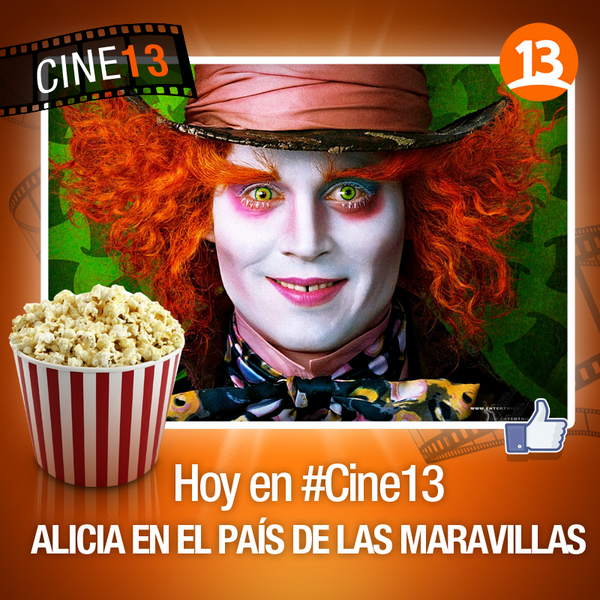 canal13's tweet photo. Hoy 22:05 hrs. no se pueden perder en #Cine13 Alicia en el País de las Maravillas ¡Los esperamos! http://t.co/IS268ROW3L