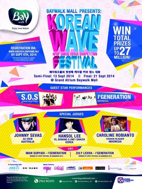 ASEAN_KDF2015's tweet photo. @mine_mgt @BAYWALKMALL_JKT present Korean Wave Festival 2014 more info: http://t.co/fIu1pwBD6B Org @onframe_ http://t.co/7G8alP94QQ