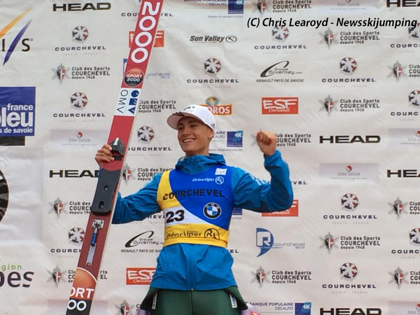 Newsskijumping's tweet photo. Second place in Courchevel: Phillip Sjoeen from Norway. Congratulations! #skijumping #skispringen #Sjoeen #Norway http://t.co/Uksgtg0SvC