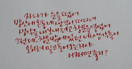 사람 안 좋아하려고 노력 했는데...
사랑 같은거 안 하려고 노력 했는데...
매번 쉬운 길 놔두고 어려운 길만 선택하는구나~