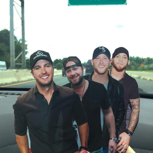 people's tweet image. Excited to hang with these guys - 50 miles @LukeBryanOnline @leebrice @coleswindell @BrantleyGilbert  #PEOPLEroadtrip