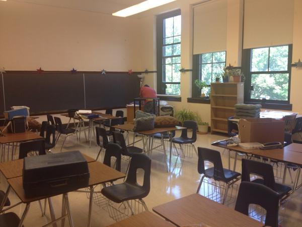 Mr. Paredes working in his classroom!