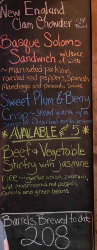 Celebrating the Basque Wine Festival: a Basque Solomo Sandwich special! Also we happen to have brewed 208 bbls total!