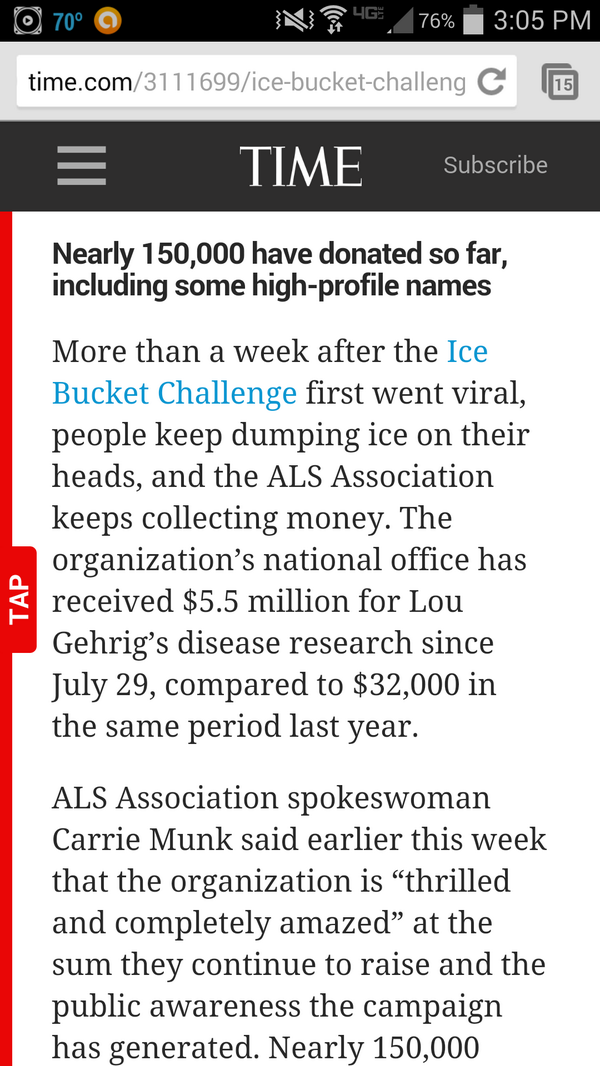 JlittleFisher's tweet image. For all of the people that say the ice bucket challenge is dumb and doesn't work....#EducateYourself #ThenSpeak
