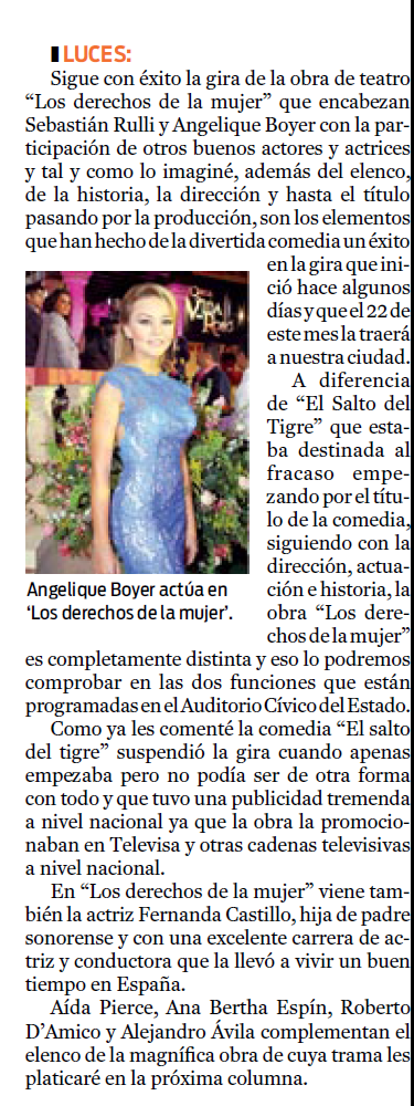 CristinaMariaV's tweet photo. [NOTA EL IMPARCIAL] #LosDerechosDeLaMujer "El galán de telenovelas estará en Hermosillo" @sebastianrulli @Anboy88 http://t.co/hVDLvmgZCP