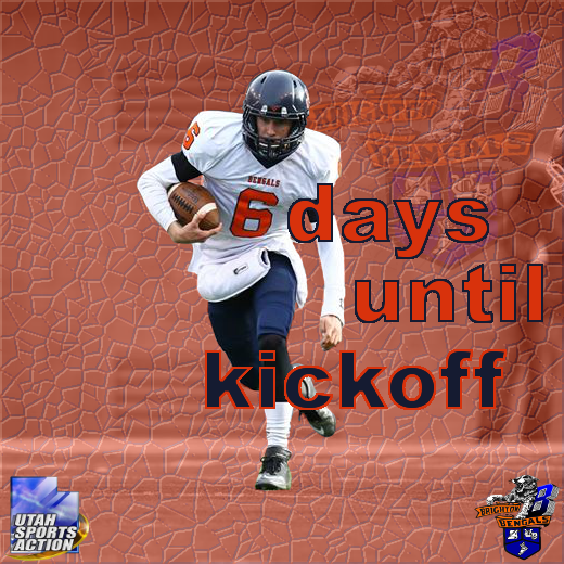 UTSportsAction1's tweet photo. High school football: 6-days until kickoff. @bengalsbhs @BHSFootball2014 @robbieast #UTHSFB #FNL #CountdownKickoff http://t.co/O0XPPlEsqa