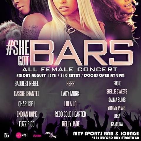 LiveATL_'s tweet photo. Bout to shut the city down with our all female hip hop artist roster!!!! 
Pull up on us💯💯💯 http://t.co/90c7KgAuyQ