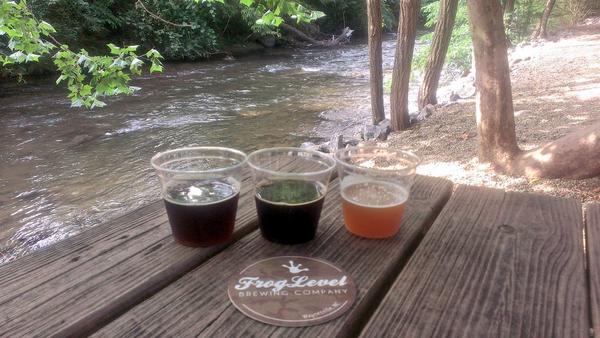Beautiful spot and good beer. <a href="/FrogLevelBrew/">Frog Level Brewing</a> #ncbeer