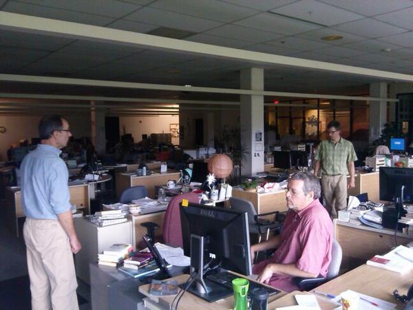 TomKopacz's tweet image. The @missoulian newsroom looks like the most famous of This Is SportsCenter ads right now. #FollowMeToFreedom!