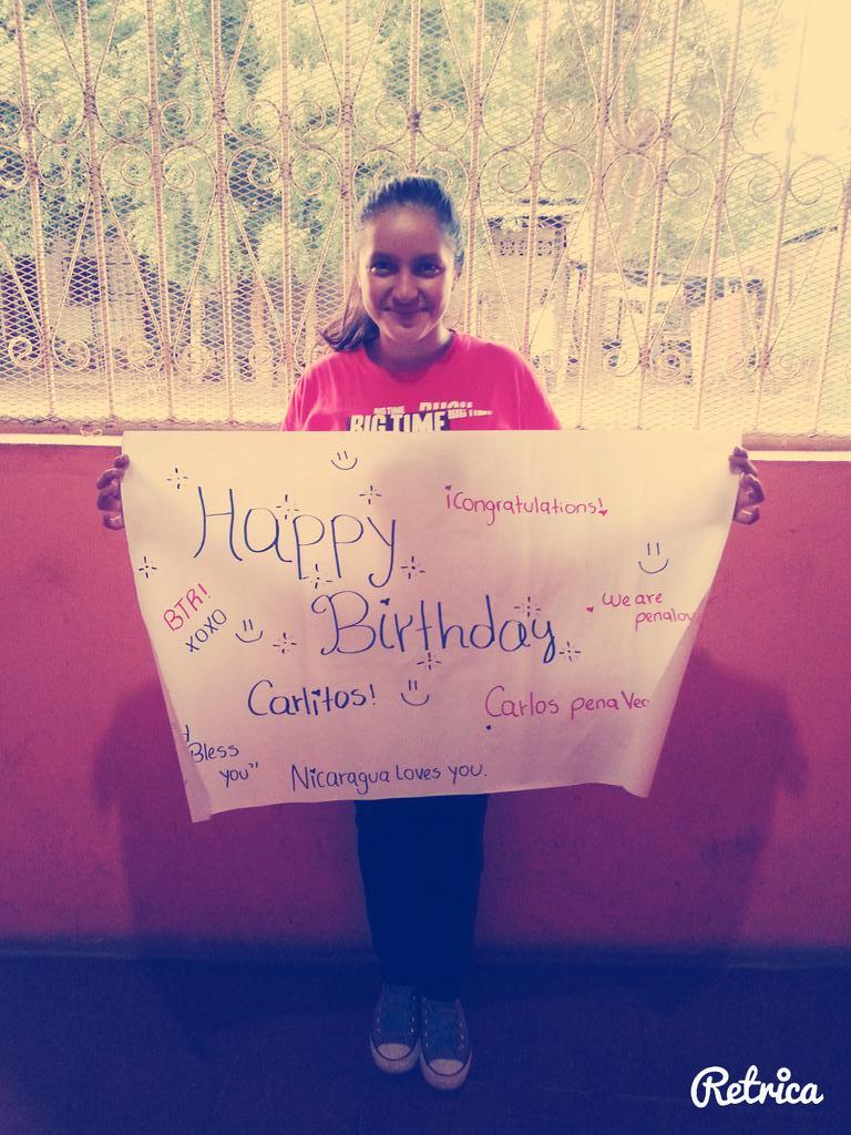  felicidades mi carlitos
HAPPY BIRTHDAY 
Te amo Carlos Pena :)
I hope that you enjoy this day
Love u ;* 