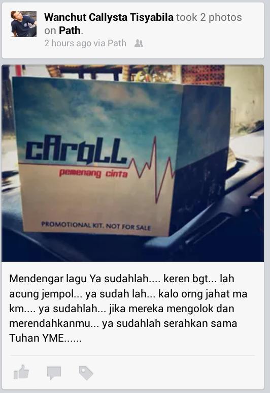 Thanks cAroLLism Bandung... Wawan Kurniawan ... salam hangat dari <a href="/carolltheband/">cAroLL</a>