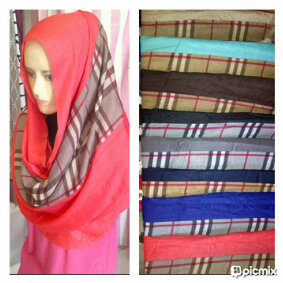 HijabRa's tweet photo. Pasmina burberry, bahan silky 44rb BB PIN 75D14D30 / 083824300024 http://t.co/upMBPOZUn1
