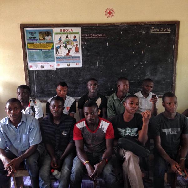 bcsolomon's tweet photo. The men of the #kailahun burial team in #sierraleone. Paid $7 a day to bury contaminated #ebola corpses. Brave. http://t.co/6qcpvEDSp6
